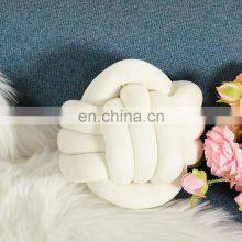 Nordic Handmade Accessories Decorative Sofa Seating Cushion Plush Stuffed Velvet Knot Ball Throw Pillows For Home Decor thumbnail-4