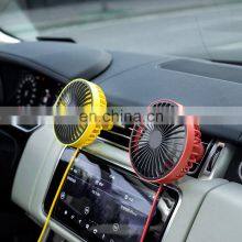 Factory Price Car Cooling Fan 3 Speeds Adjustment USB Rechargeable Mini Fan for Car 360 Degree Rotatable Car Fans thumbnail-3