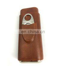 Cigar 3 Finger Pu Genuine Leather Cigar Travel Case Gift bx for Cigar Holder thumbnail-3