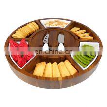 Acacia Wood Cheese Board Knife Set Charcuterie Board With Cutlery In Double Marble 2 Serving Utensils thumbnail-1