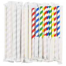 12mm Recyclable Boba Biodegradable Disposable Individually Packed Paper Straws (5000/ Ctn) thumbnail-2