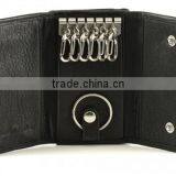 Wholesale Fashion Double Key Case With Hooks Genuine Leather Keychain