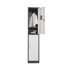 Metal Single 2 Door 2 Tier Supermarket Locker Metal Steel Cabinet Storage Swimming Gym Wardrobe Locker thumbnail-2