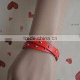 Wholesale Fashion Mushroom Riveting Leather Bracelet thumbnail-1