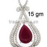 Wax Setting cz Silver Jewelry Set thumbnail-2
