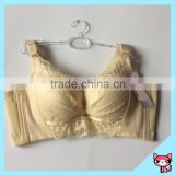 Wholesale Crystal Yellow Lace Bra for Lady