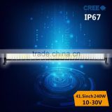 High quality and super bright 41.5" 240 w curved ip67 led lighting bar