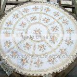 2015 Fancy Crochet Knitting Home Textile Polyester Fabric Designs Table Cloth
