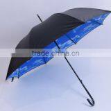 High Quality Multi-color Straight Umbrella for Customized Gift and Black Coating Inside Full Priting thumbnail-5