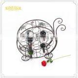 Decorative Metal Wine Rack Metal Bottle Wine Regal Antique Style Black thumbnail-5