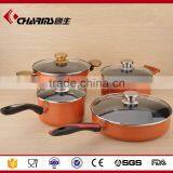 8PCS Portable Non-stick Non-toxic Coating Aluminum Cookware Set thumbnail-1