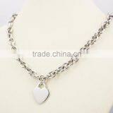 Top Quality Stainless Steel Chunky Chains Heart Necklace thumbnail-4