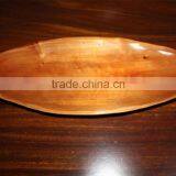 Solid Wood Dried Fruit Snack Dish Olive Point Shape Wooden Plate thumbnail-1
