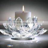 Elegant Crystal Lotus Flower Candle Holder Wedding Favors Quality Choice thumbnail-4