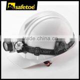 High quality construction safety helmet with led headlamp