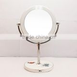 360 degree free rotating tabletop music lighted cosmetics mirror