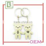 Silver Couple Bear Keychain Valentine Gifts for Lovers thumbnail-1