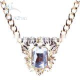 Fancy Gold Chain Necklace and Earrings Jewelry Set thumbnail-1