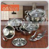 Allnice-10pcs stainless steel sauce pot set with 5pcs steel spoon for free gift