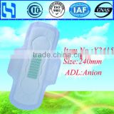 Anion Sanitary Napkin Manufacturer of Sanitary Napkin Brands in China with Soft Compound Cover