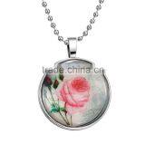 Rose Glowing Necklace DIY Jewelry Glass Dome Pendant--accept Your Picture to do It. thumbnail-2