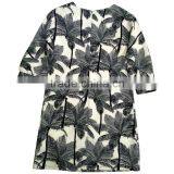 OEM Design Fashion Printed Short Sleeve Plus Size Flower Print Women Clothes thumbnail-1