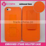 Newest Embossed Kickstand Hard Case for Iphone 5 Waterproof Case