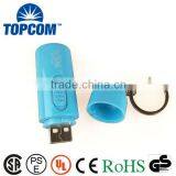 LOGO Print USB Rechargeable MINI LED Torch With Laser Light thumbnail-1