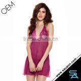 Hot Women's Elegance Chemise & Thong Set thumbnail-4