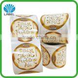 Roll Self Adhesive Custom 4 Inch Round Stickers for Food thumbnail-2