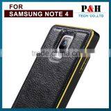 Luxury Premium Genuine Leather Case for Samsung Galaxy Note 4 Bumper Case thumbnail-2