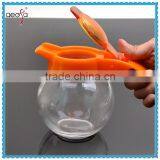 Ball Shape Clear Body Glass Small Oil and Vinegar Bottle