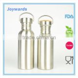2015 new Single Wall Wide Mouth Stainless Steel Water Bottle