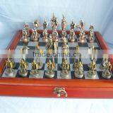 Warrior Knight Design Metal Chess With Board