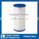 10 inch 20 um pleated polyester filter cartridge for swing pool and spa filtration