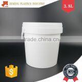 1 Gallon Plastic Pails, Small Round Barrel for Paint With Handles, 1 Gallon Chemical Container thumbnail-1