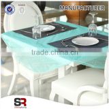Factory provide 100 round Beatuiful Flocking Organza Tablecloth Table Runner