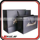 Glod Foil Logo Black Paper Shopping Bag Wholesale thumbnail-1