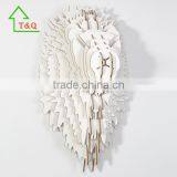 DIY Wooden Lion Trophy Animal Head 3D Wooden Animal Wall Decoration thumbnail-2