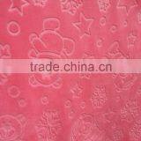 3D embossed velboa fabric