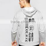 Cheap Custom Silk-screen Logo 100% Cotton Grey High Quality Mens Bodybuilding Stringer Hoodie thumbnail-2