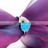 2016 Elegant Heart Shape Design 925 Sterling Silver Opal Ring thumbnail-3