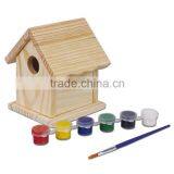 Building Painting Wooden Birdhouse DIY Wooden Toy for Kids thumbnail-2