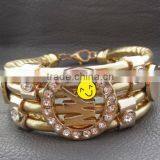 Fashion Vintage Pu Leather Lady Leather Bracelet Arm Band thumbnail-4