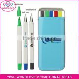 custom logo printing plastic multicolor highlighter pens set