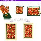 Wholesale Oven Glove Kitchen Towel and Potholder 3pcs Printing Kitchen Set thumbnail-4