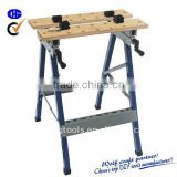 Folding Wooden Work Table With Steel Legs