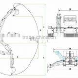 Hot Sail Biggest Huge Type Tractor PTO Use Hydraulic 180 Degree Swing Back Hoe Back Digger Excavator Lw-12 With CE Certification thumbnail-6