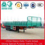 3 Axle Platform Open Sidewall Semi Trailer With Rear Door for Sale thumbnail-3