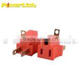 H70170 Gray 3-Prong To 2-Prong Plug AC Polarized Power Outlet Wall Adapter 3 To 2 UL thumbnail-1